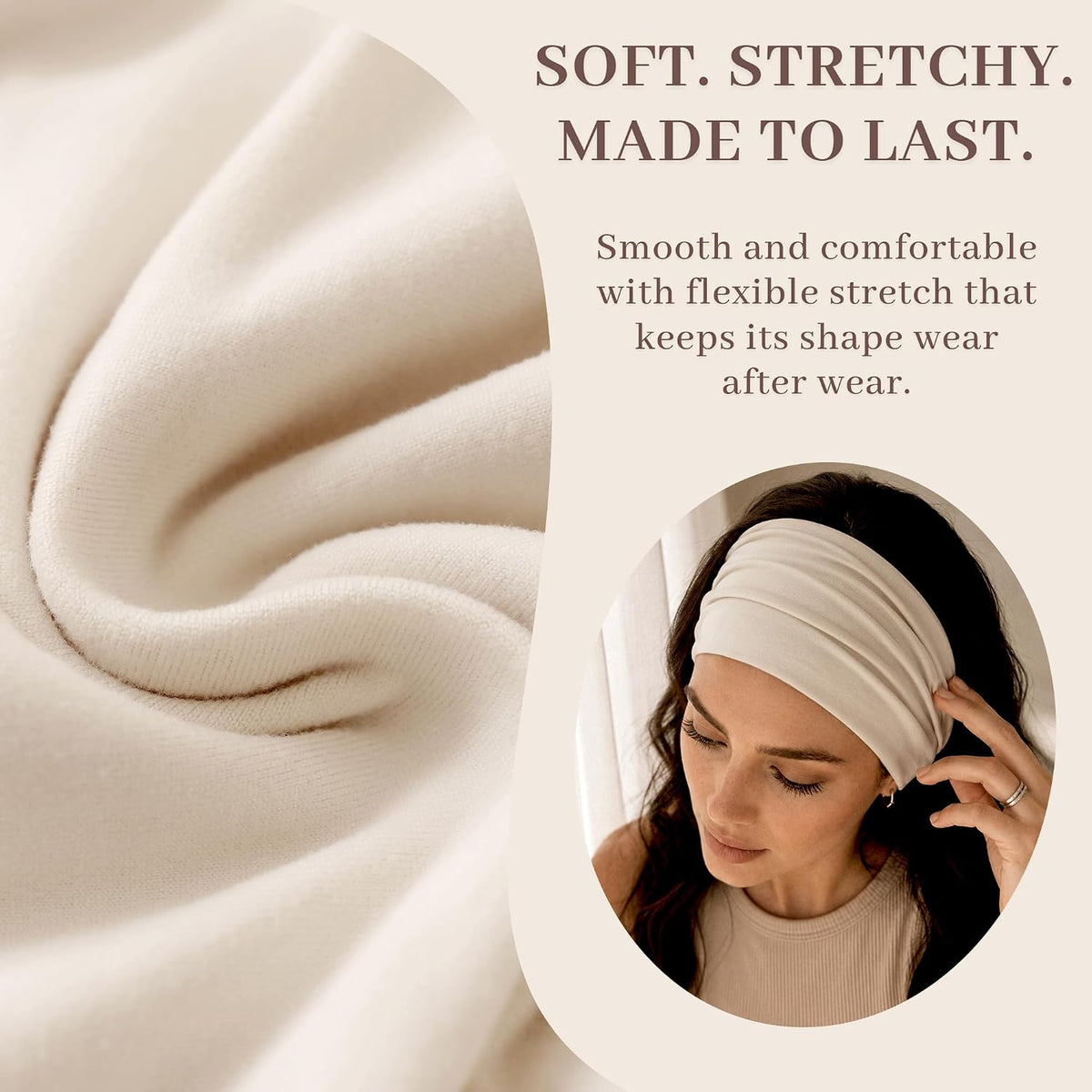 Jesries 10 PCS Extra Wide Turban Headbands for Women, Non-Slip Head Bands